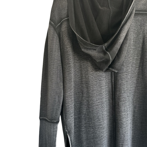 NWT Free People Queen of Hearts Tunic Washed Out Hoodie Dress Black Size XS - Picture 5 of 8